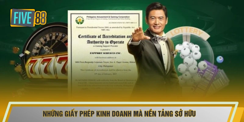 Những giấy phép kinh doanh mà nền tảng sở hữu